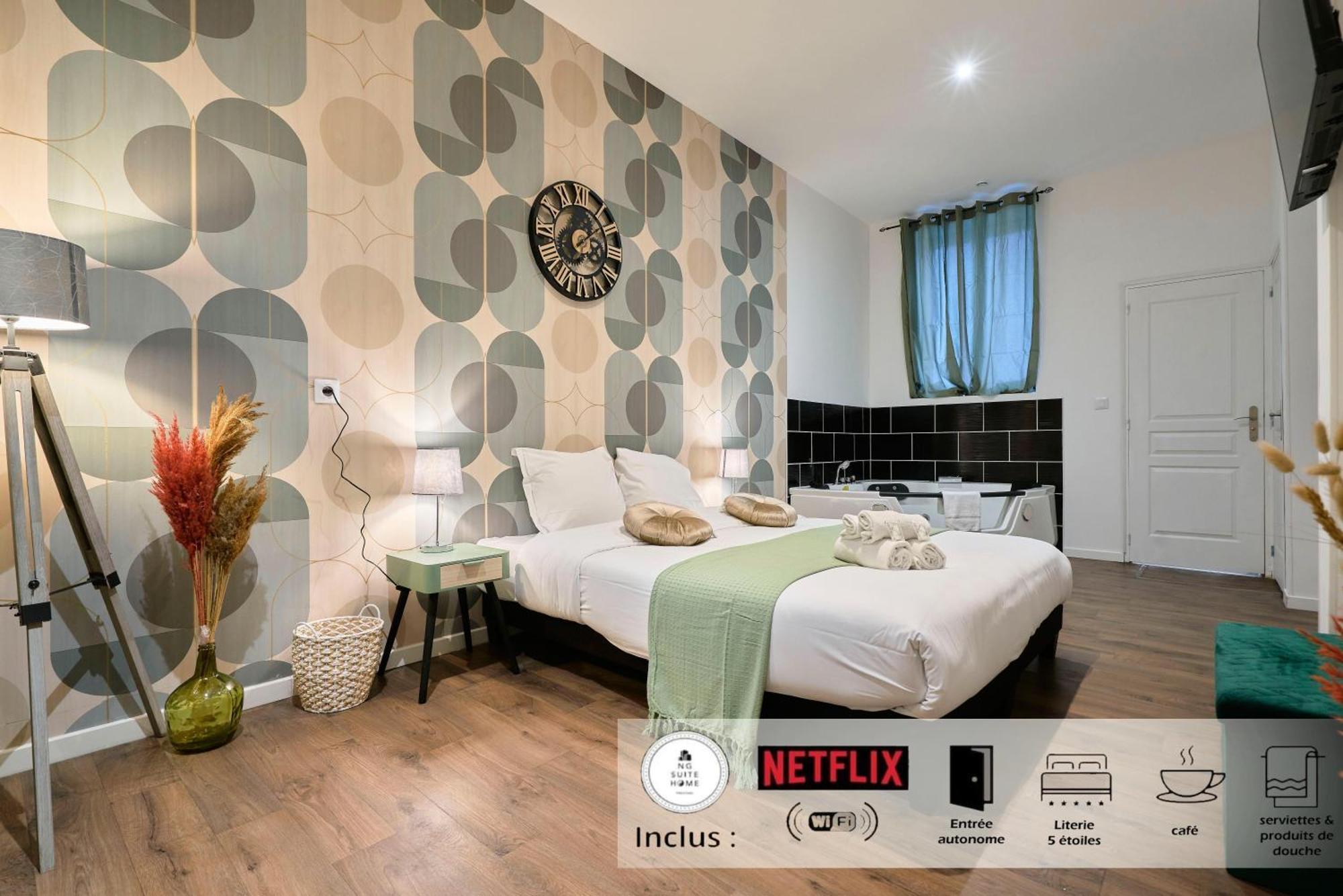 Appartement Ng Prestige - Miln 1 - Balneo - Wifi & Netflix à Roubaix Extérieur photo